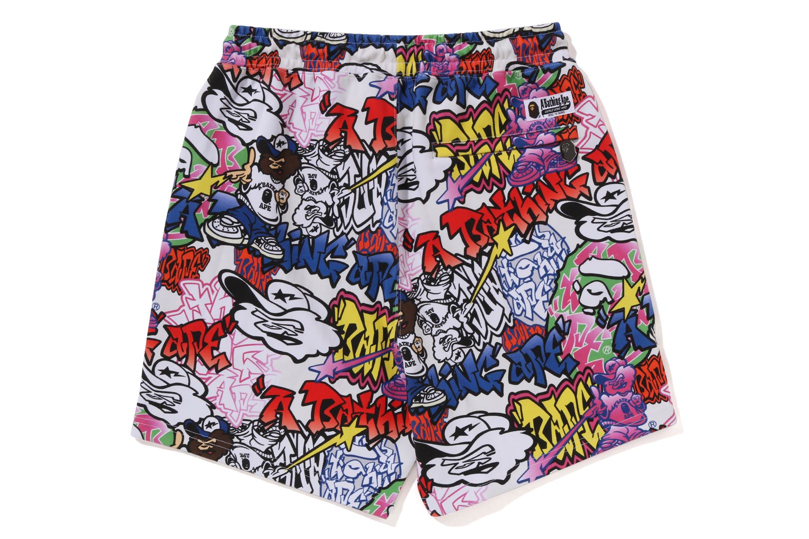 GRAFFITI PATTERN BEACH SHORTS