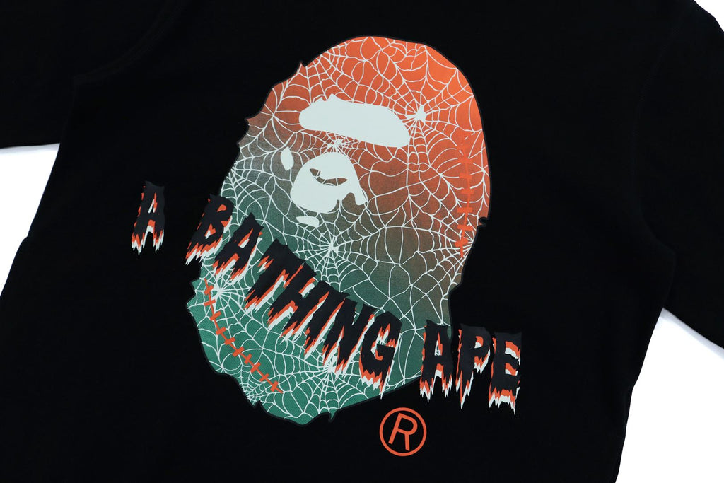 BAPE Mens Black Print Halloween Ape Head Glow in The Dark Pullover Hoodie Size: XXL