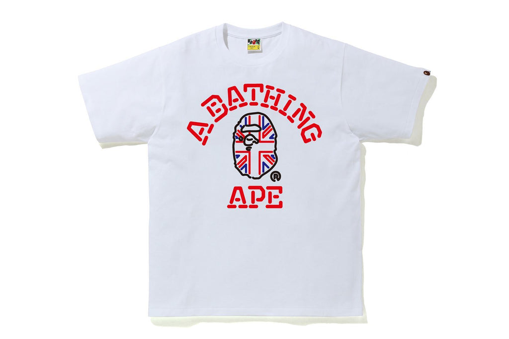 BAPE STOREÂ® LONDON UNION JACK COLLEGE TEE – uk.bape.com 