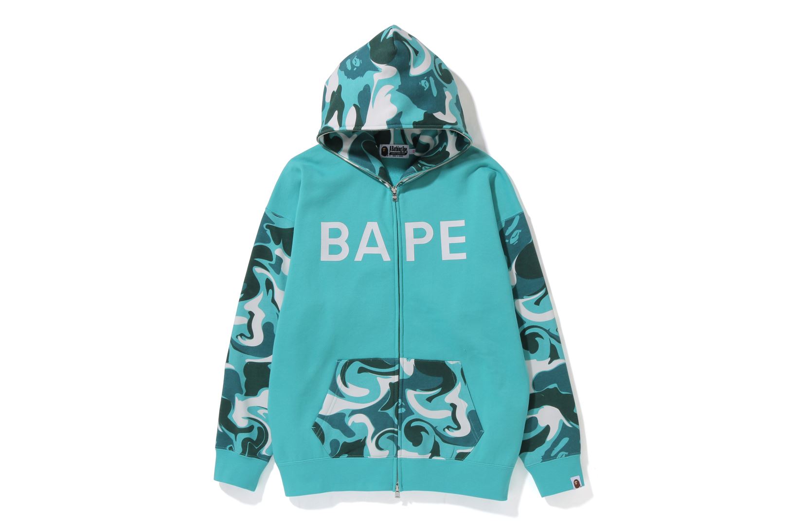 Bape hoodie sale light blue