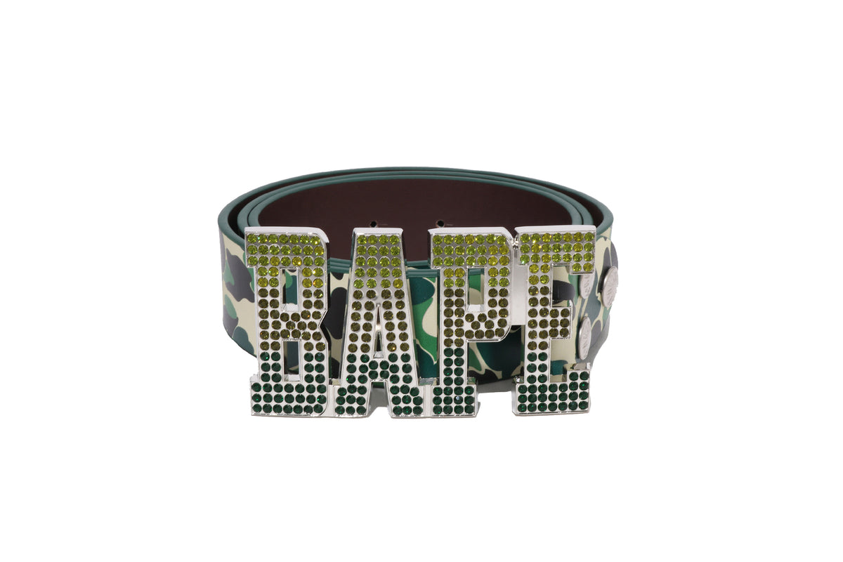ABC CAMO BAPE LEATHER BELT