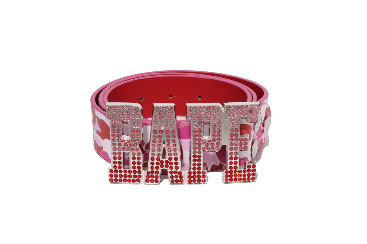 ABC CAMO BAPE LEATHER BELT
