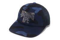 COLOR CAMO CRYSTAL BATHING APE LOGO MESH CAP
