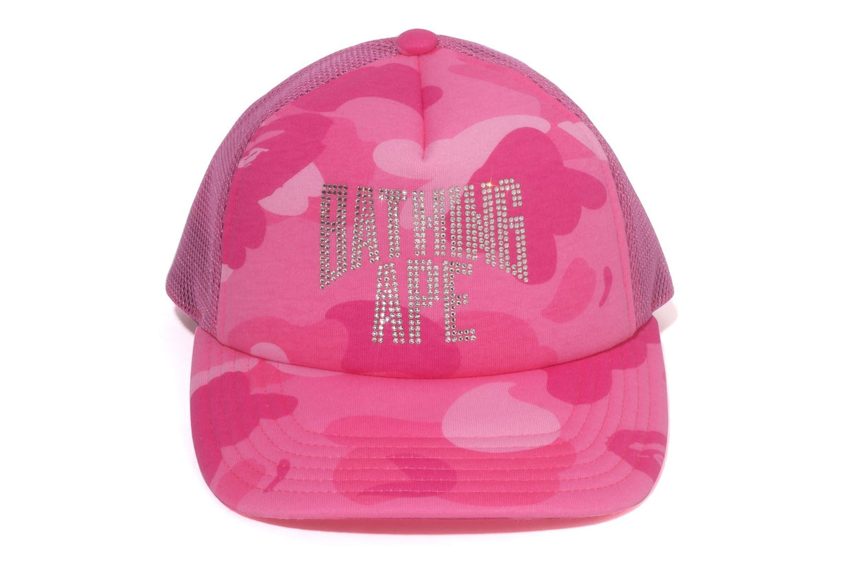COLOR CAMO CRYSTAL BATHING APE LOGO MESH CAP