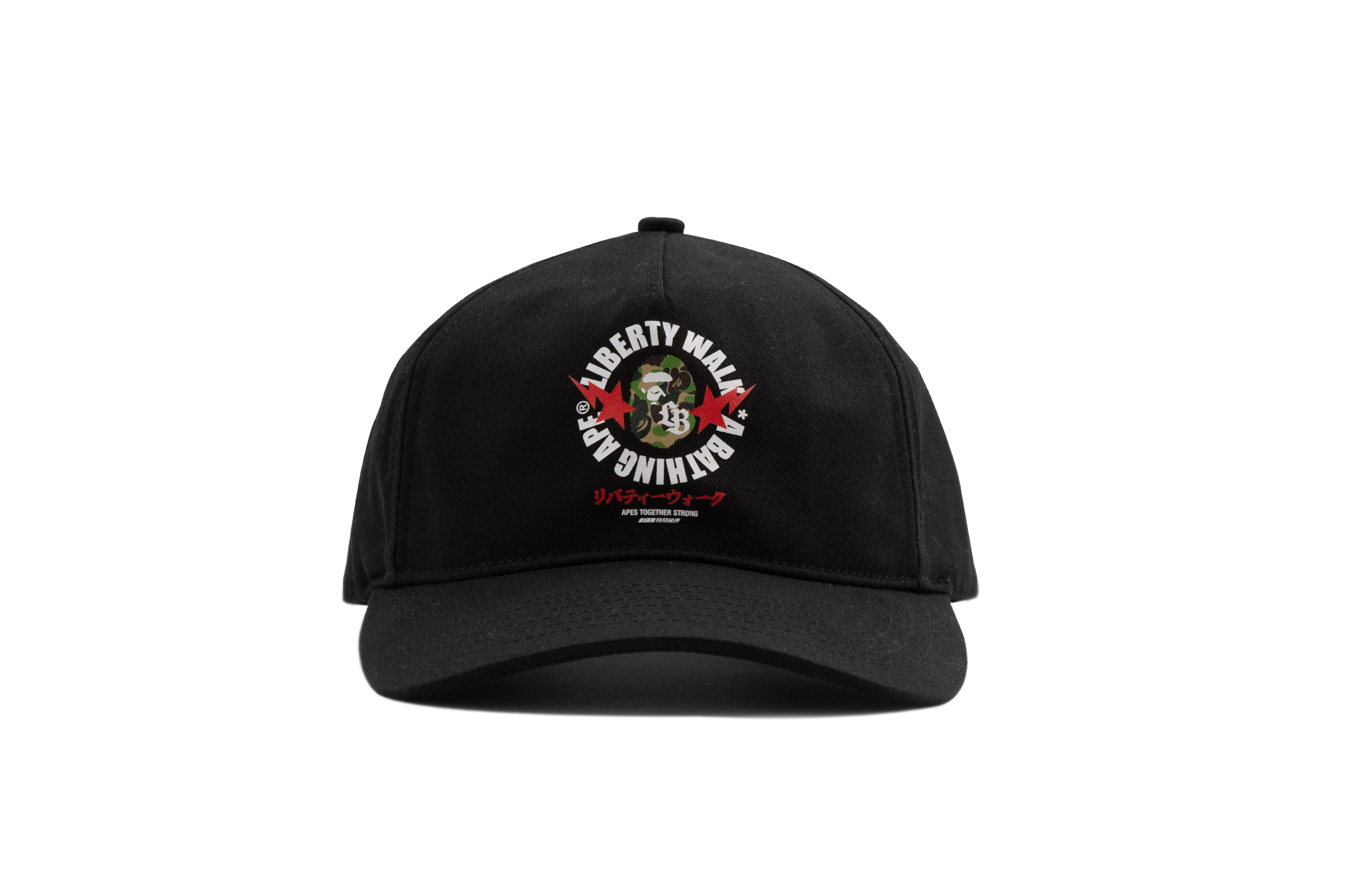 A BATHING APE LIBERTY WALK CAP キャップ 2025 Bape Liberty Walk LBWK bathing ape mesh cap new black free