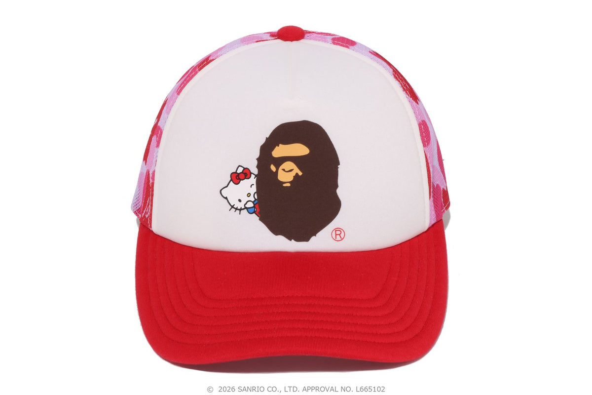 BAPE X HELLO KITTY ABC CAMO MESH CAP