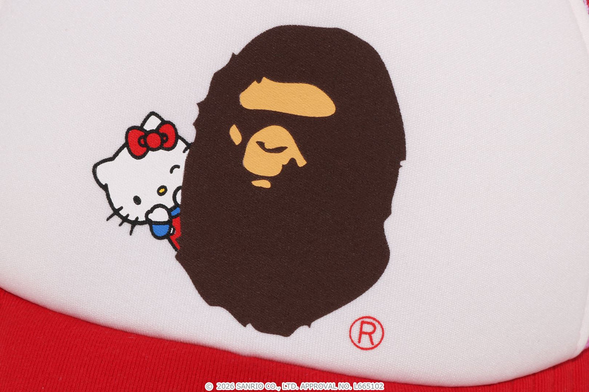 BAPE X HELLO KITTY ABC CAMO MESH CAP