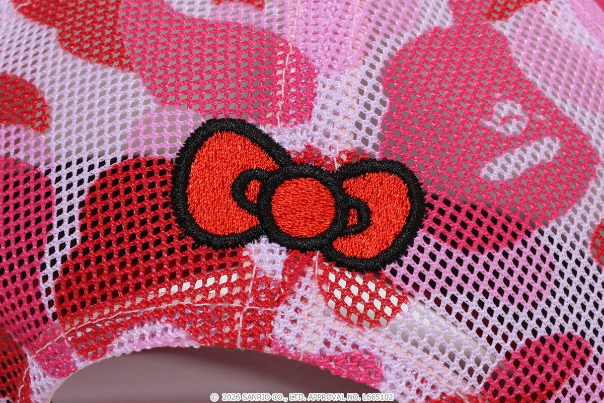 BAPE X HELLO KITTY ABC CAMO MESH CAP