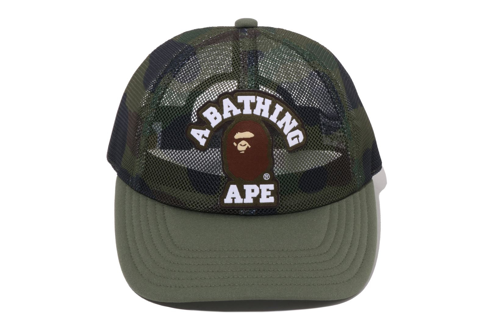 A BATHING APE® 1st Camo College Embrodery Patched Mesh Cap | Bape