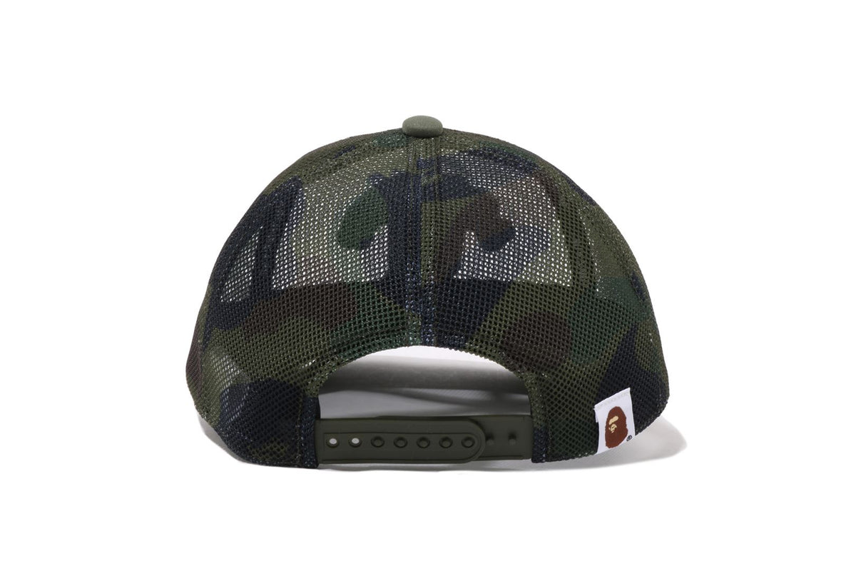 1ST CAMO COLLEGE EMBRODERY PATCHED MESH CAP
