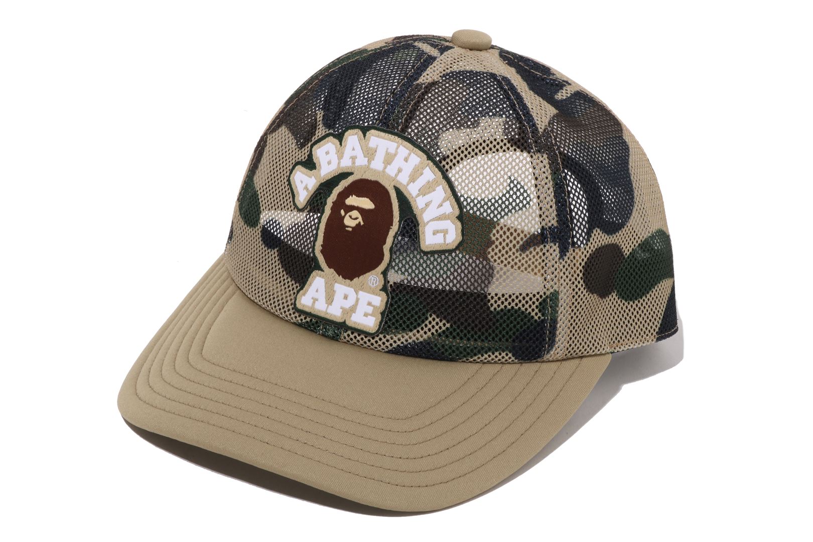 A BATHING APE® 1st Camo College Embrodery Patched Mesh Cap | Bape