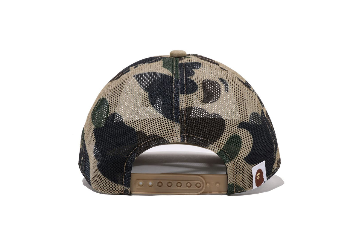 1ST CAMO COLLEGE EMBRODERY PATCHED MESH CAP