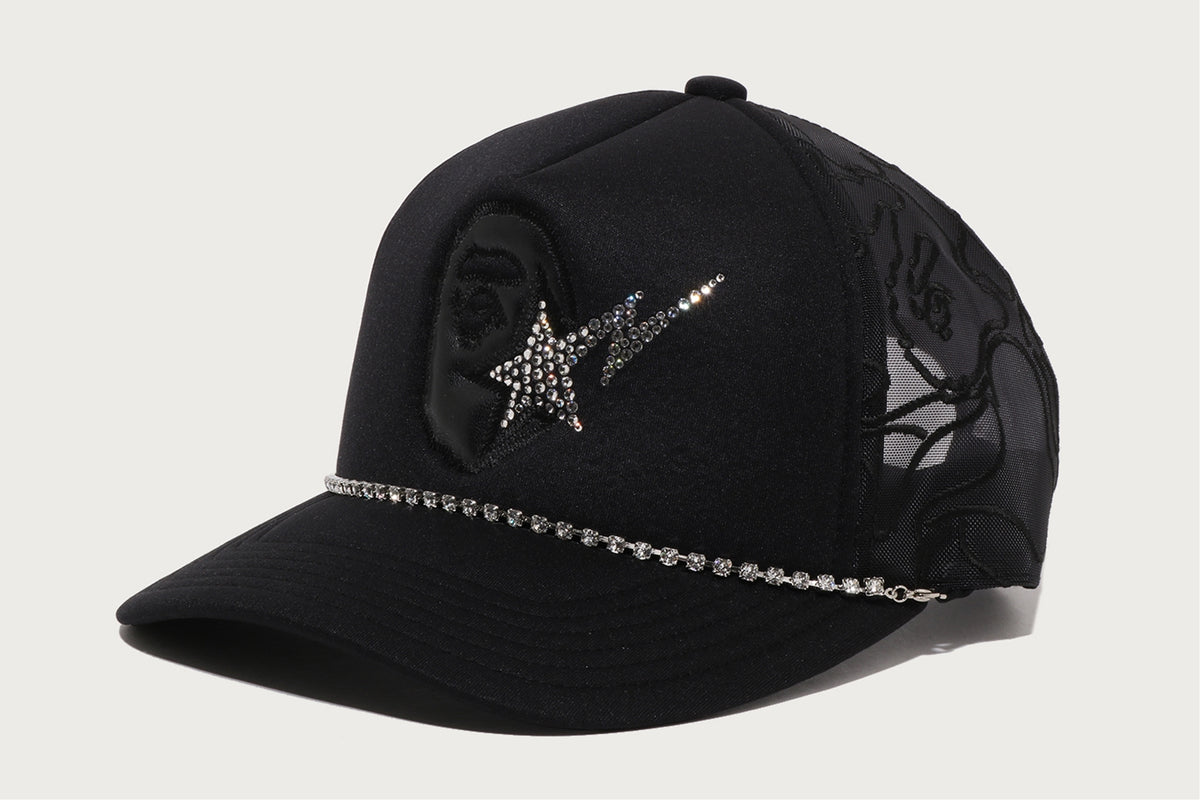 APE HEAD CRYSTAL  MESH CAP