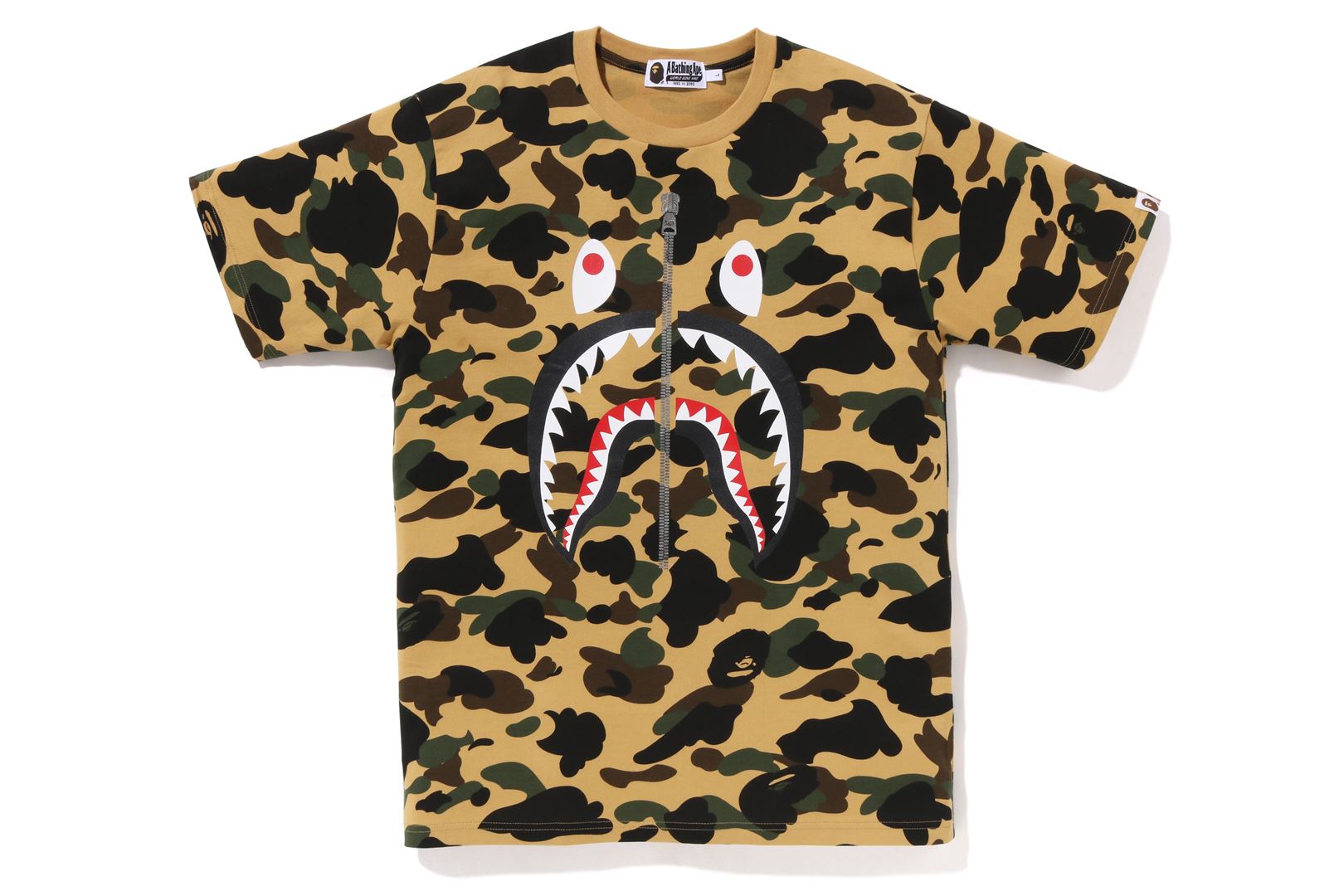 Bape camo hot sale shark tee