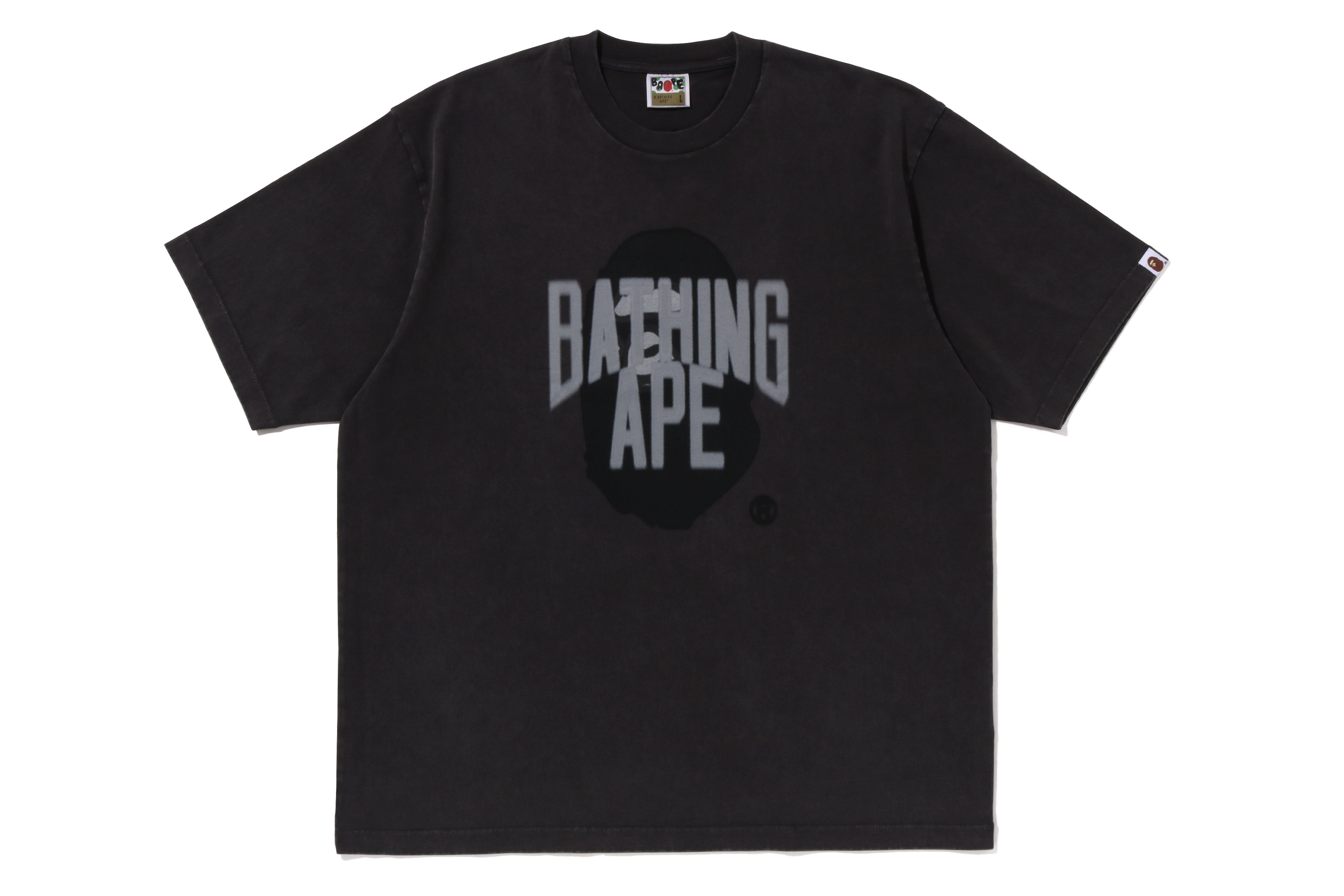 A BATHING APE 黒 Tシャツ XL A BATHING APE® Blur Graphic Garment Dye Oversized Tee | Bape