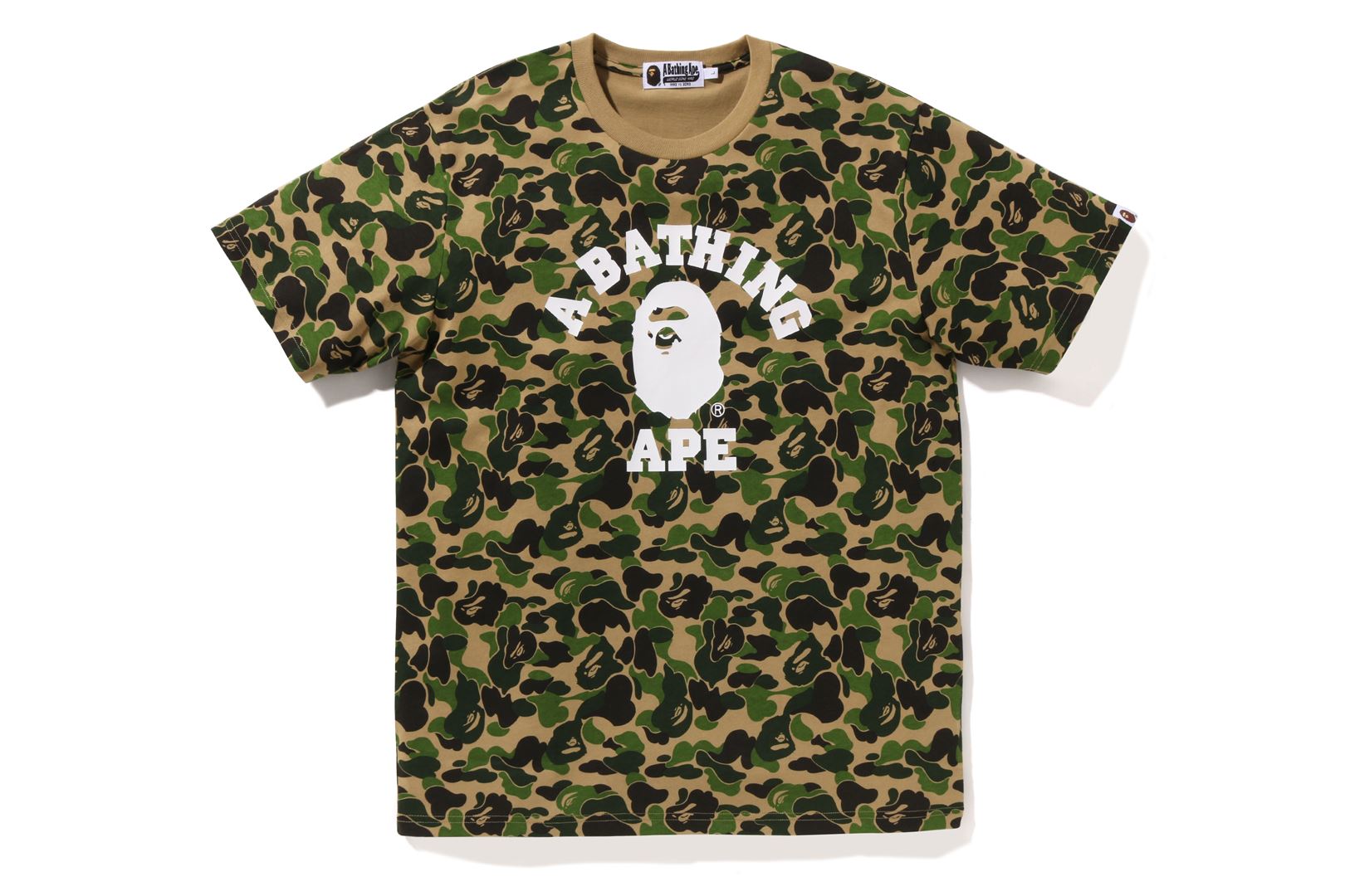 ABC CAMO COLLEGE TEE – uk.bape.com