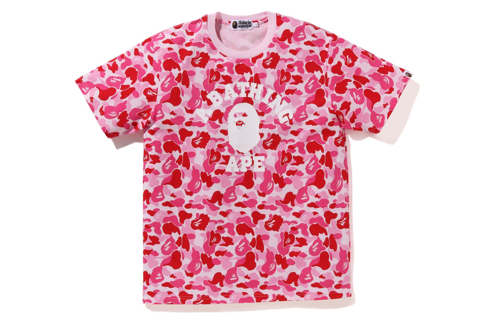 Pink camo bape shirt on sale