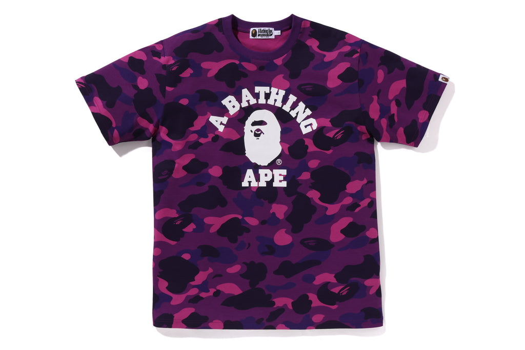 Bape Color A BATHING APE® Color Camo College Tee | Bape official website – uk.bape.com