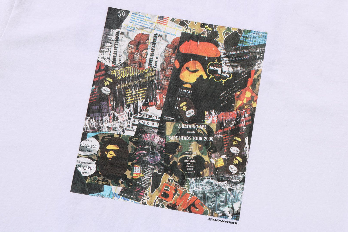 BAPE FLYER PATTERN PRINT TEE