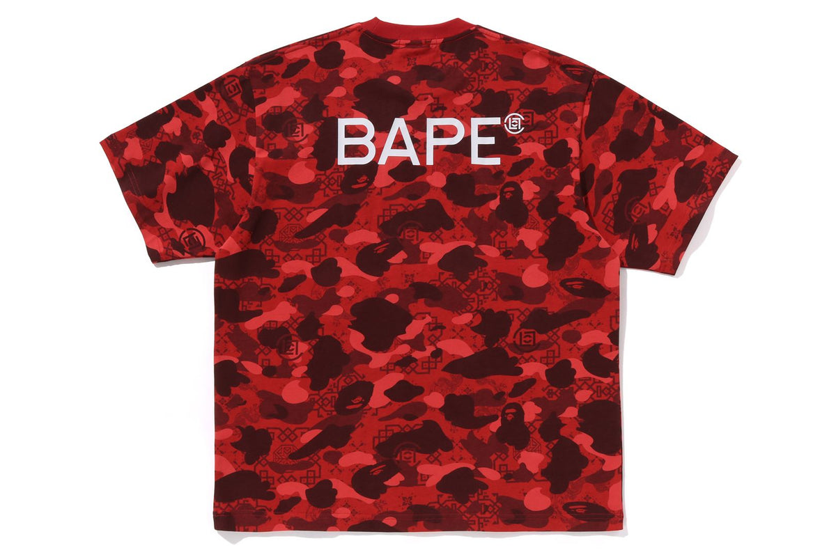 A BATHING APE® BAPE X Clot Camo Overprint Logo Relaxed Fit Tee