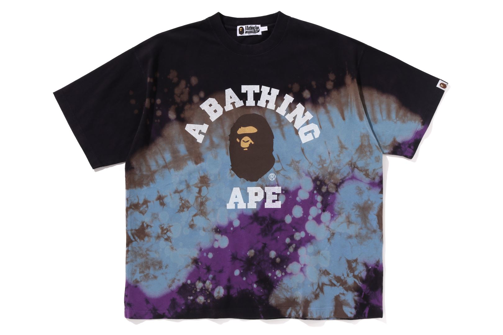 BAPE MENS TIE DYE COLLEGE RELAXED FIT T-SHIRT – uk.bape.com