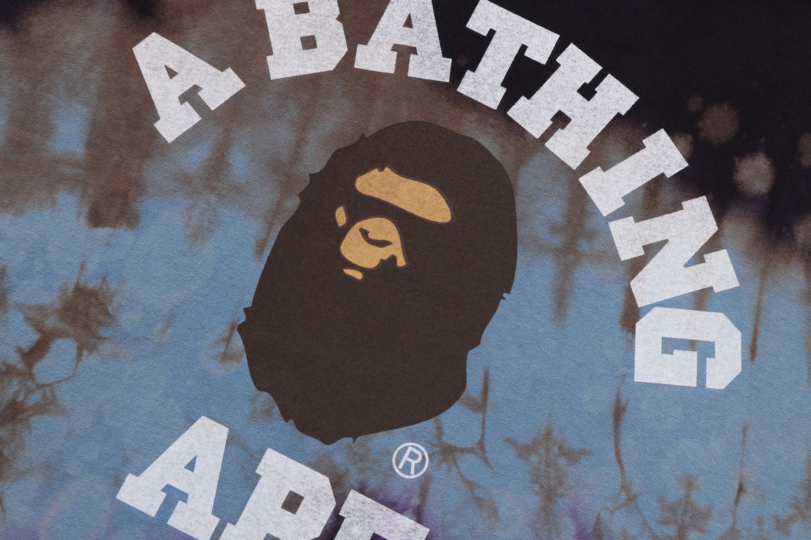 A BATHING APE® Tie Dye College Relaxed Fit Tee | Bape official