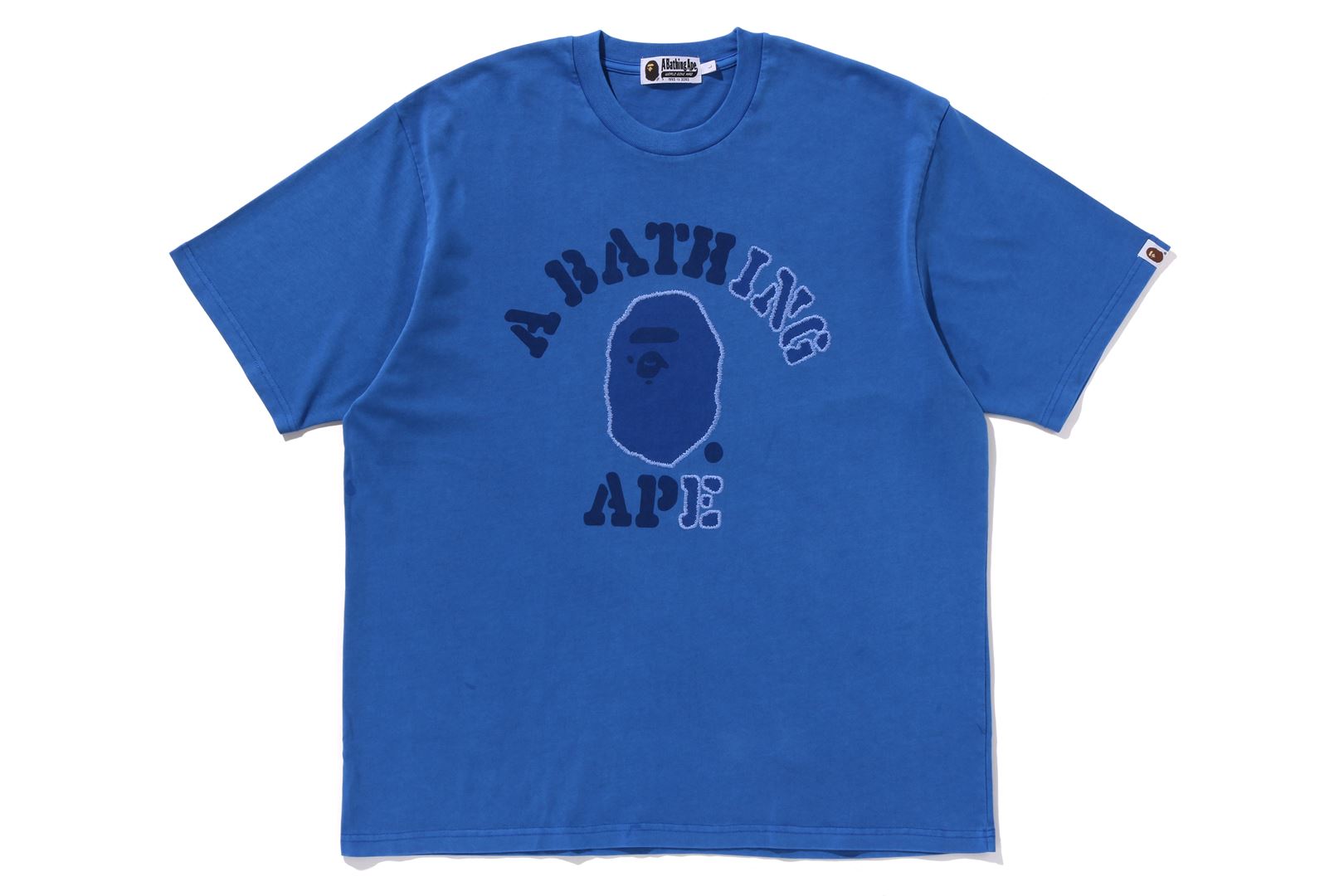 A BATHING APE® Garment Dye College Relaxed Fit Tee | Bape official