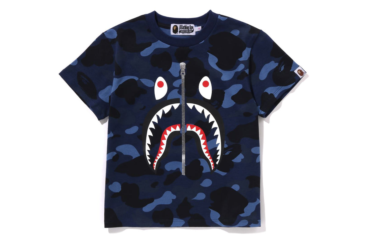 A BATHING APE® Color Camo Shark Mini Tee Bape official website