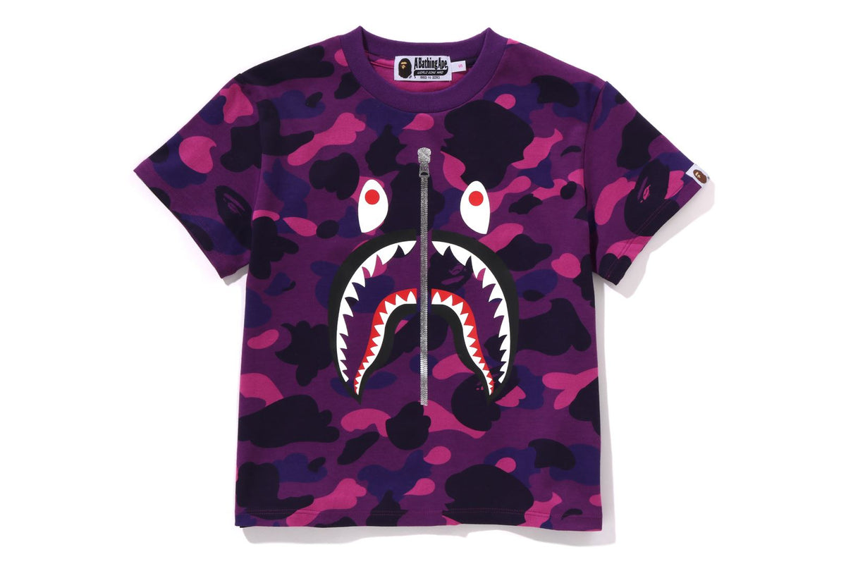 Mini Bape A BATHING APE® Color Camo Shark Mini Tee | Bape official website – uk ...