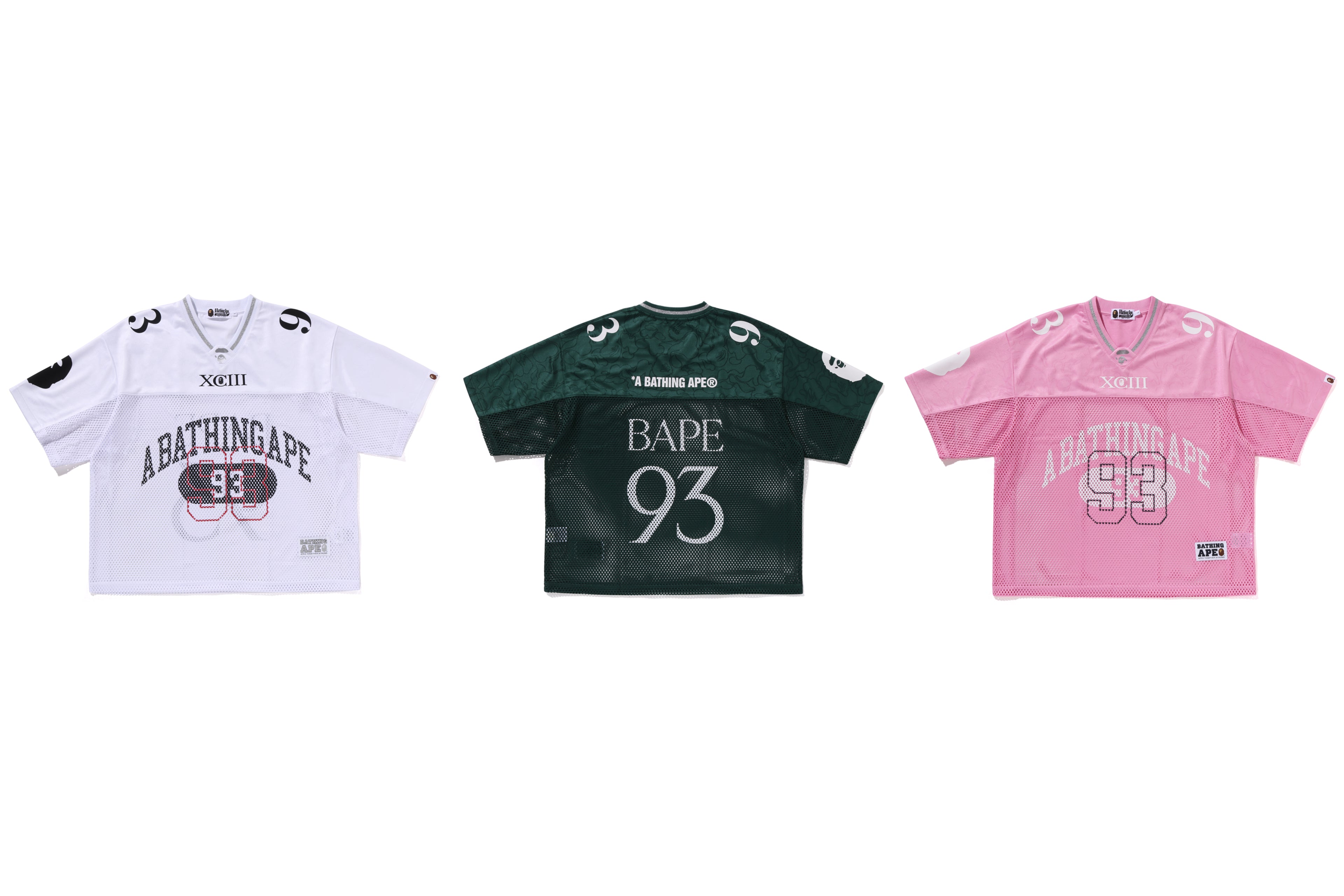A BATHING APE® Line Camo Multi Logo Relaxed Fit Football Jersey