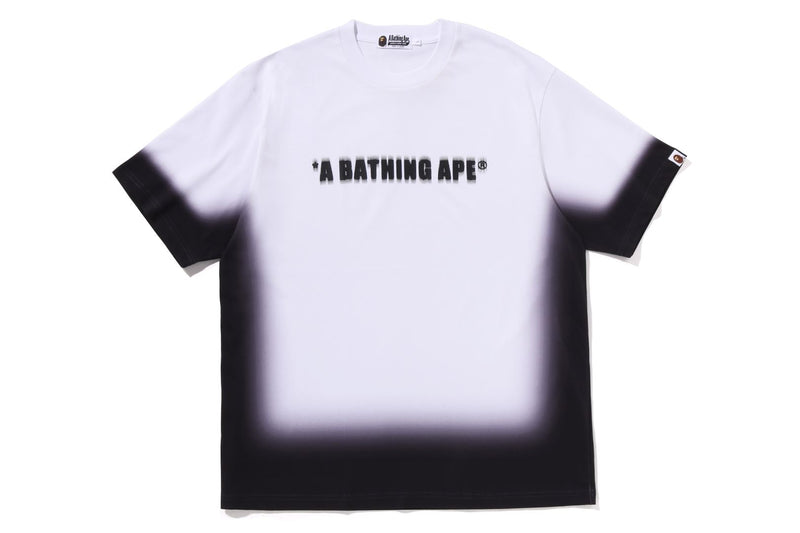 SPRAY PRINT BATHING APE LOGO RELAXED FIT TEE MENS