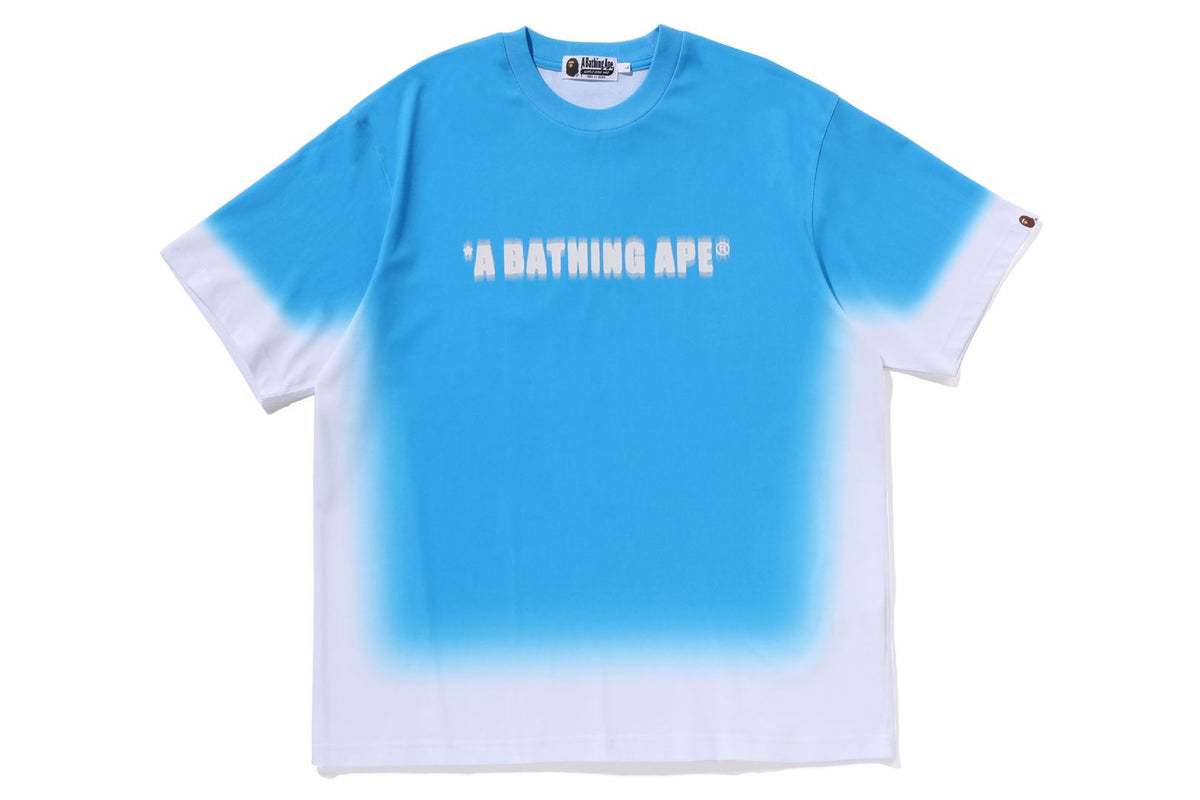 SPRAY PRINT BATHING APE LOGO RELAXED FIT TEE MENS