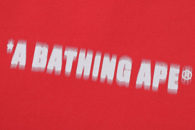 SPRAY PRINT BATHING APE LOGO RELAXED FIT TEE MENS