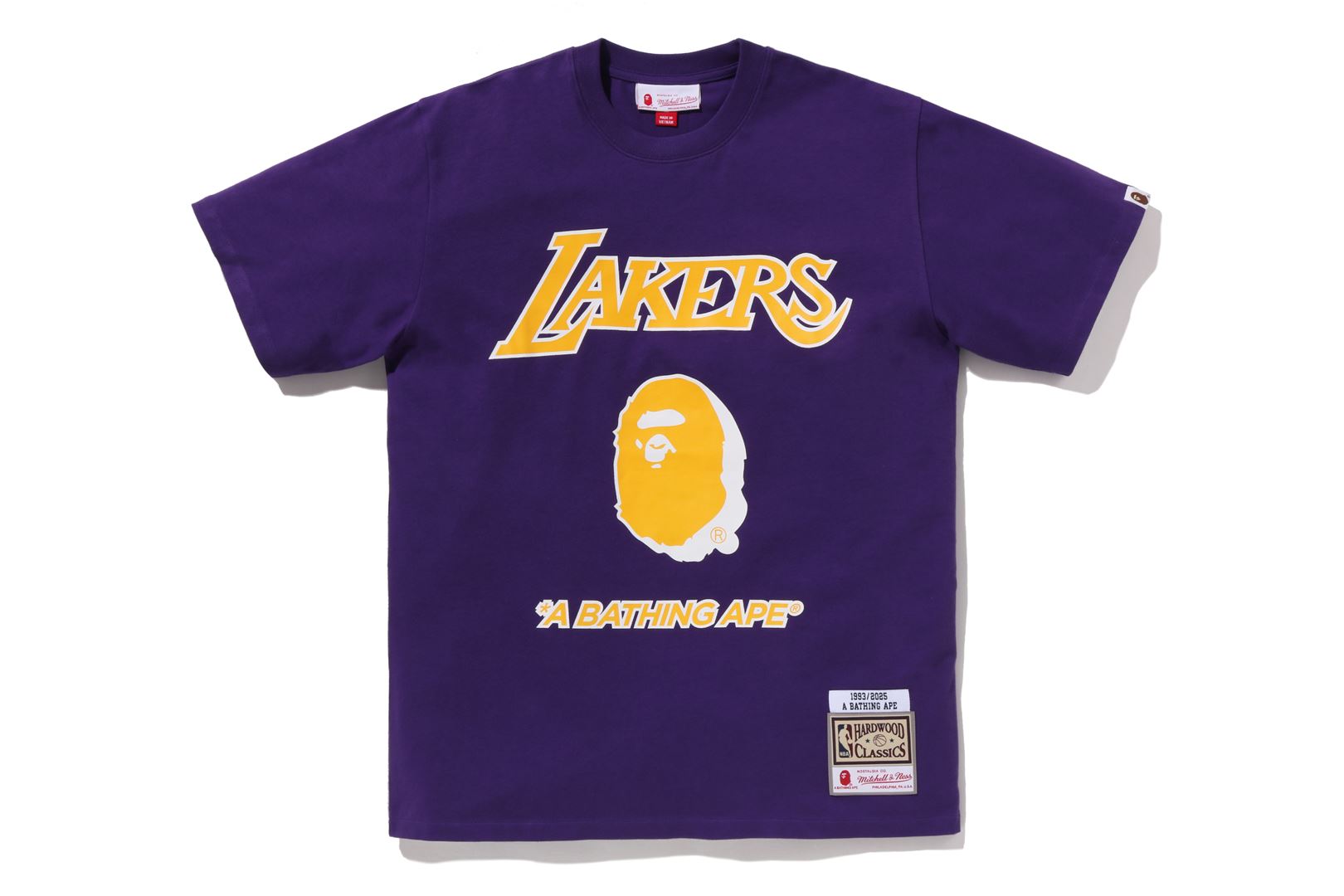A BATHING APE® BAPE X M&N NBA - Los Angeles Lakers Tee | Bape