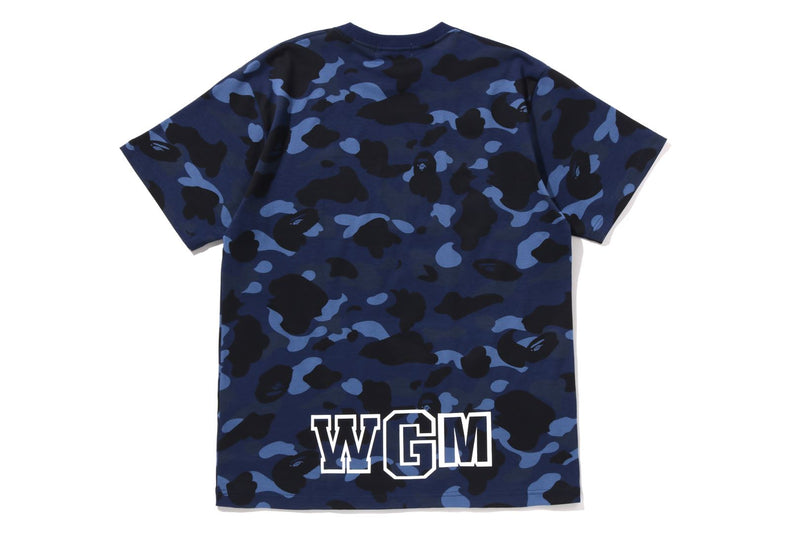 BAPE MENS COTTON COLOR CAMO SHARK T-SHIRT