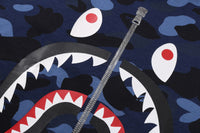 BAPE MENS COTTON COLOR CAMO SHARK T-SHIRT