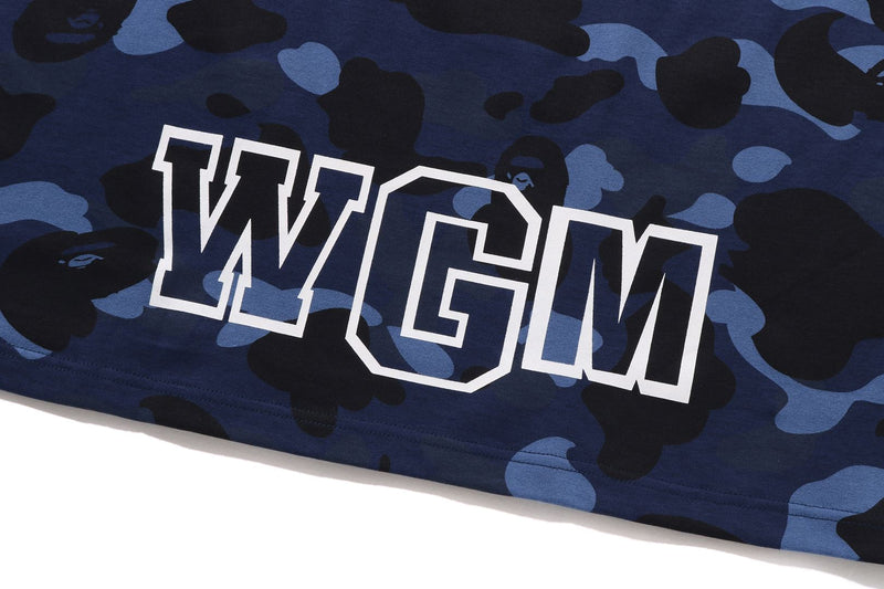 BAPE MENS COTTON COLOR CAMO SHARK T-SHIRT