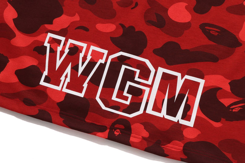 BAPE MENS COTTON COLOR CAMO SHARK T-SHIRT