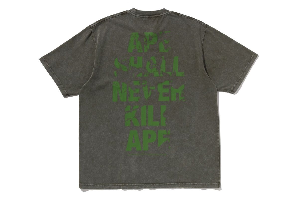 APE HEAD HEAVY WASHED RELAXED FIT TEE