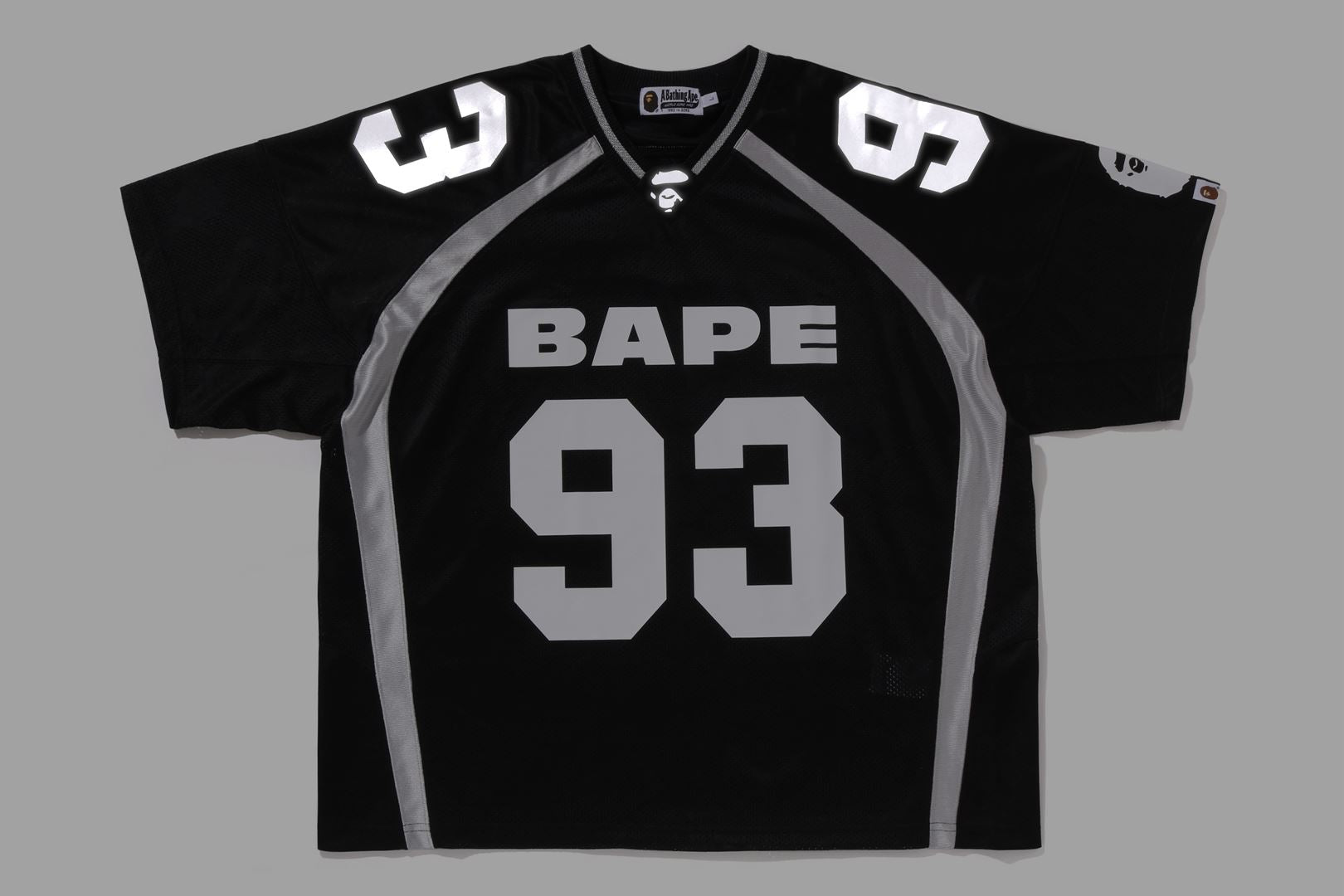 A BATHING APE® Line Camo Jacquard Relaxed Fit Football Jersey