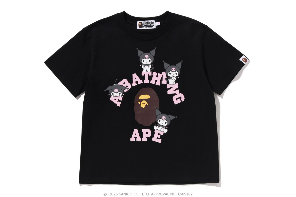 BAPE X KUROMI COLLEGE MINI TEE LADIES
