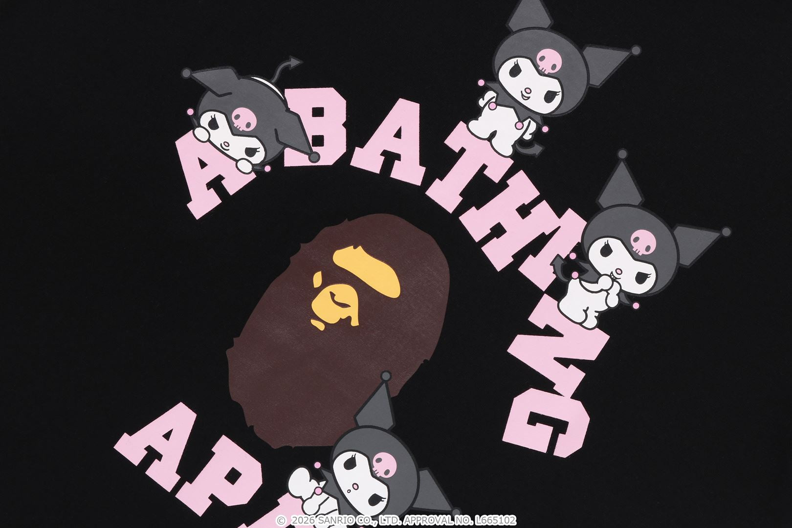 A BATHING APE® BAPE X Kuromi College Mini Tee | Bape official
