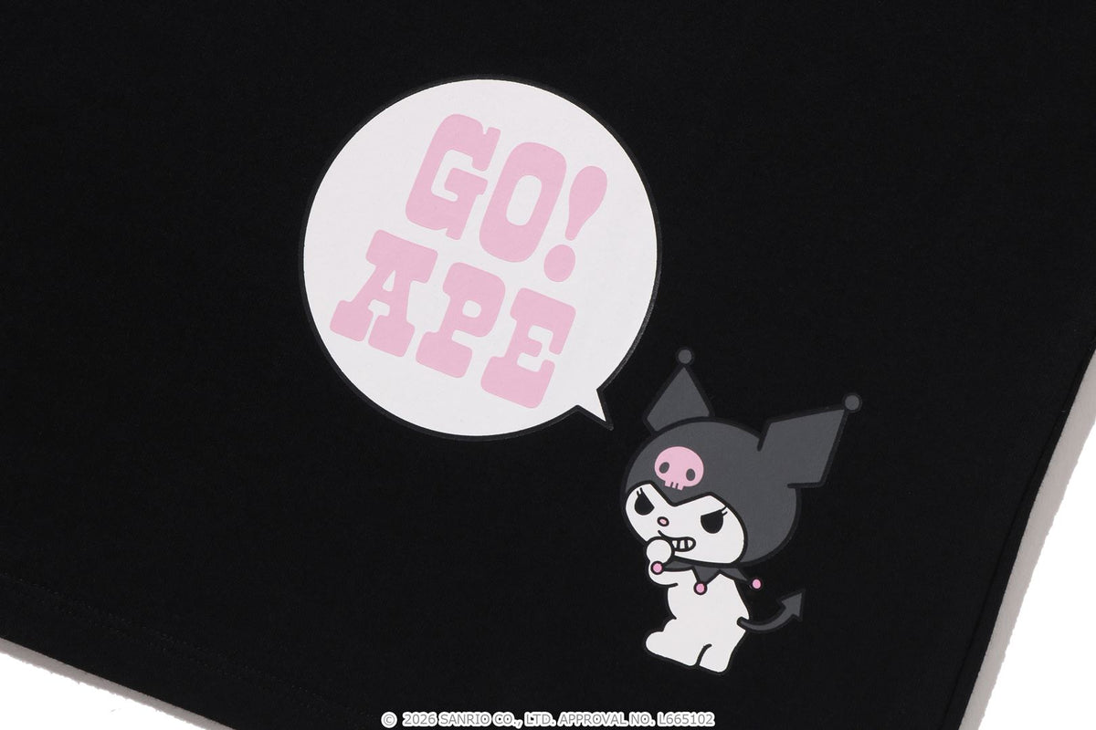BAPE X KUROMI COLLEGE MINI TEE LADIES