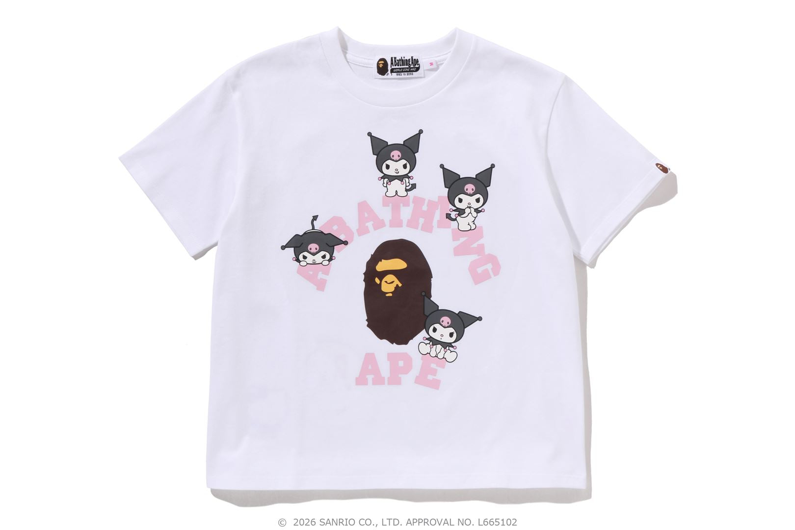 A BATHING APE® BAPE X Kuromi College Mini Tee | Bape official