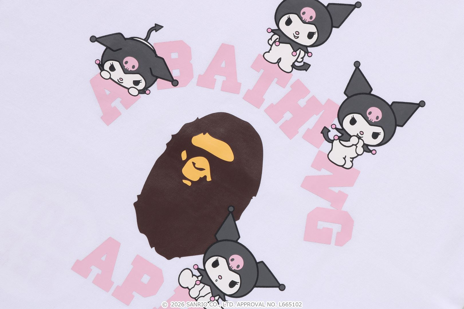 A BATHING APE® BAPE X Kuromi College Mini Tee | Bape official