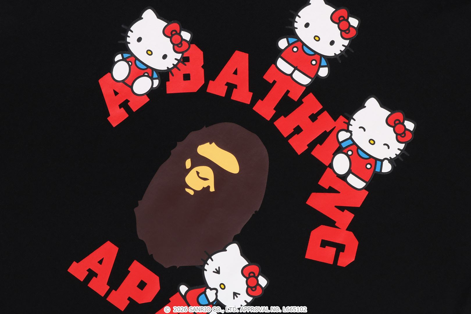 A BATHING APE® BAPE X Hello Kitty College Mini Tee | Bape official