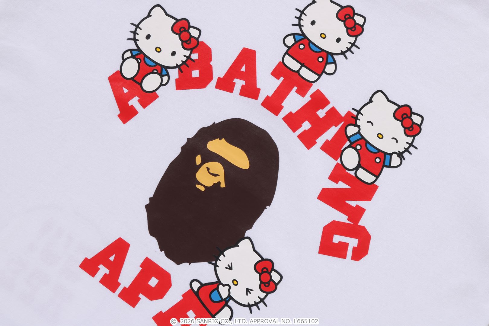 A BATHING APE® BAPE X Hello Kitty College Mini Tee | Bape official