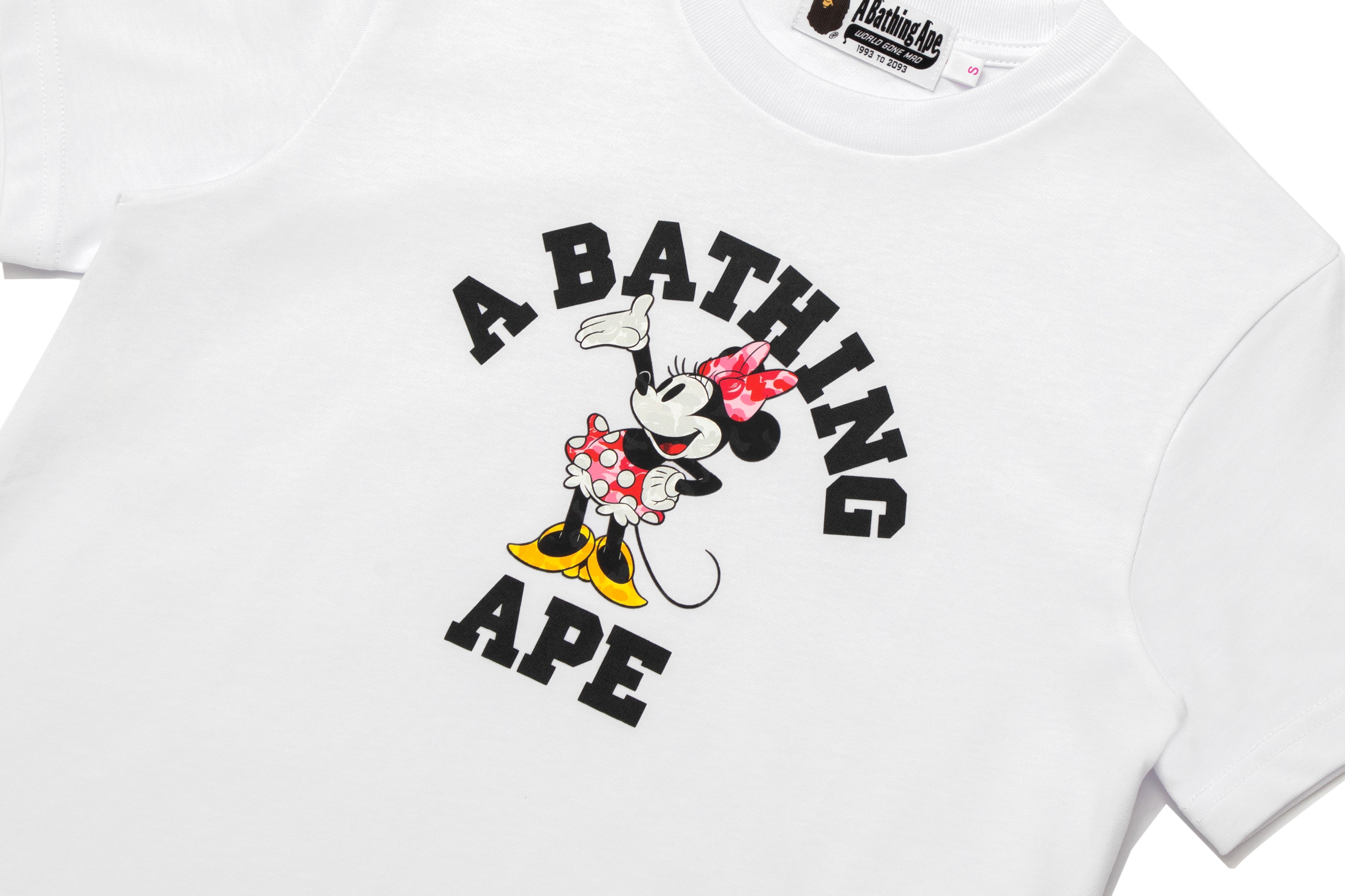 A BATHING APE® X Disney Minnie Mouse College Relaxed Mini Tee