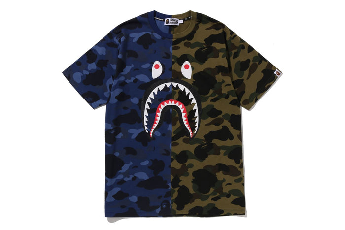 SPLIT CAMO SHARK TEE