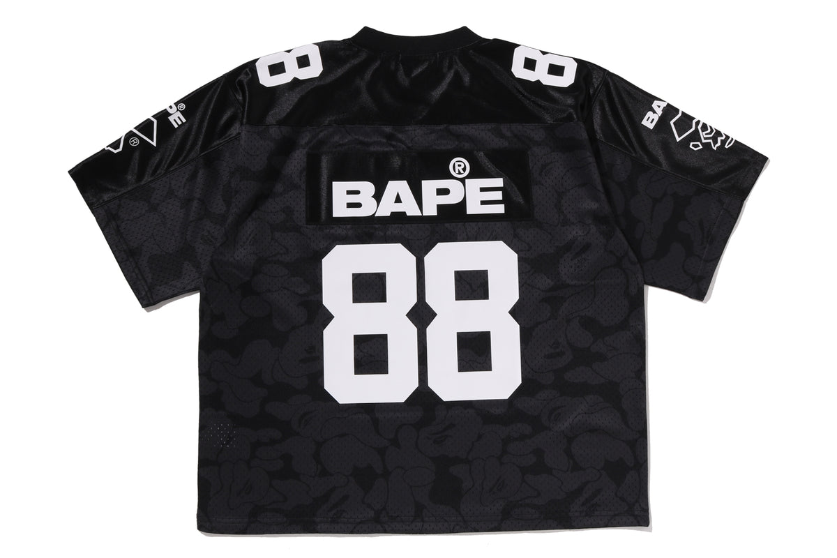 SOLID CAMO MULTI LOGO RELAXED FIT FOOTBALL JERSEY TEE